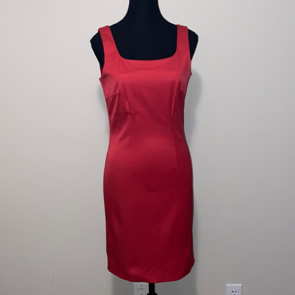 Nadine red midi dress. Size Small. Made in Italy.